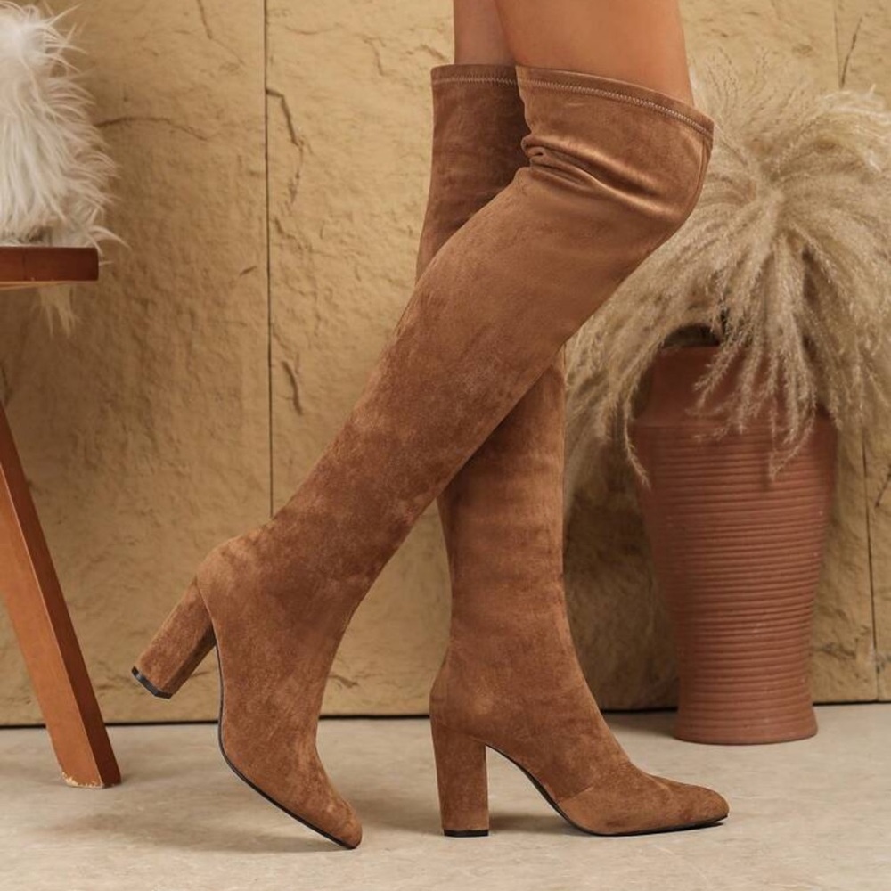 Fashion Commuter, Versatile Party, Outdoor Casual, Over-The-Knee Elastic Boot - Picture 3 of 4